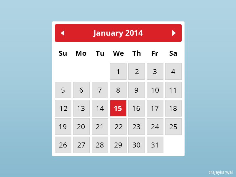 Created this calendar widget for a project I'm working on. Not sure if
