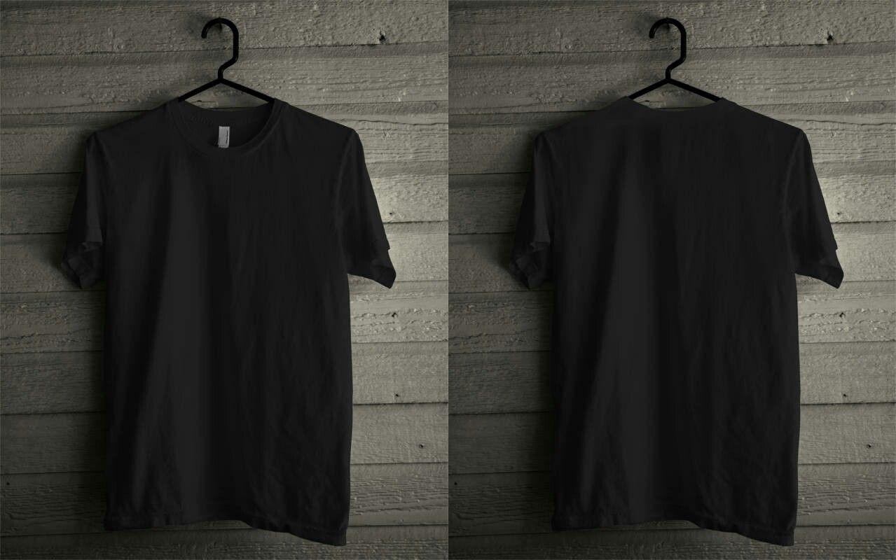 black t-shirt template | Model pakaian pria, Kaos sablon, Baju kaos