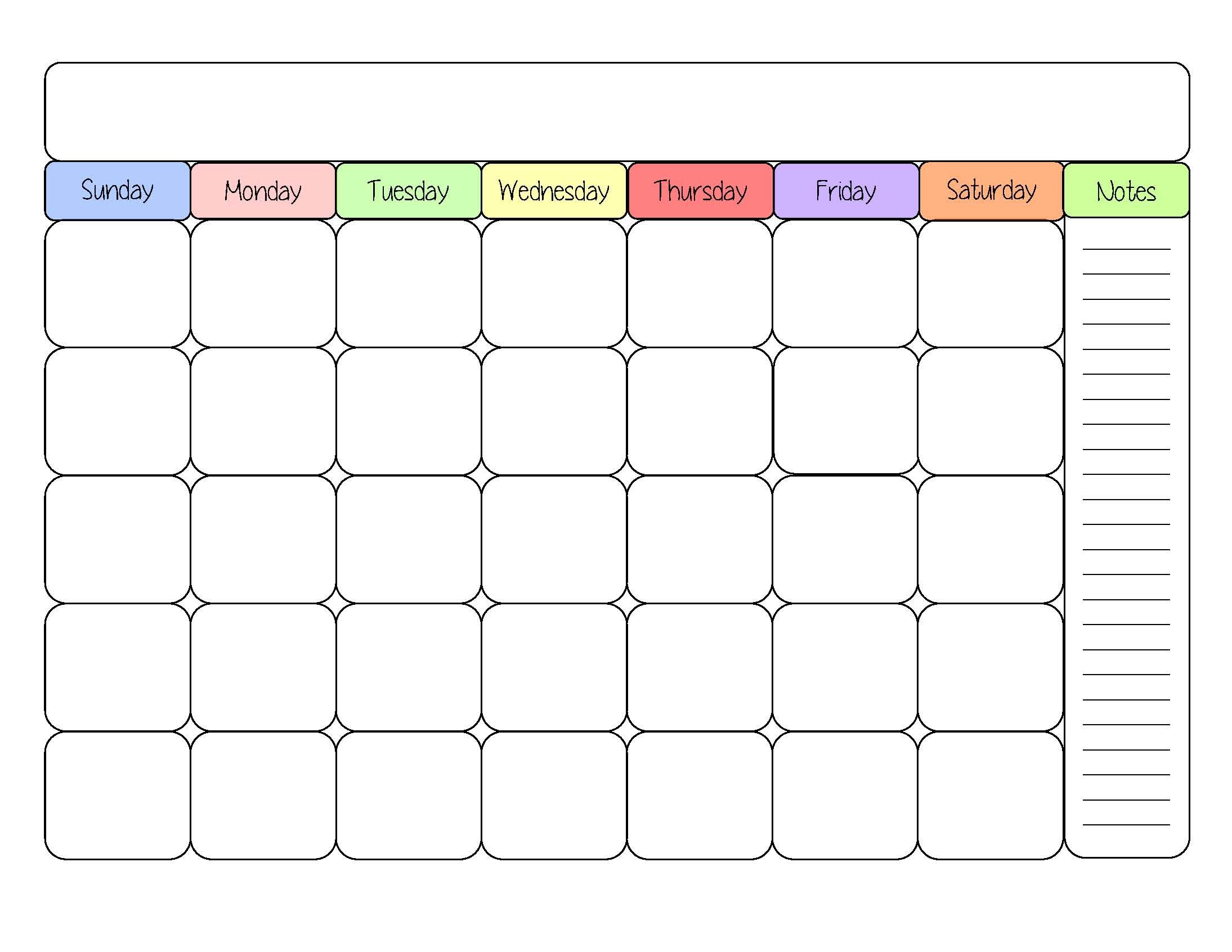 Free Printable Calendar Template | Free printable calendar templates